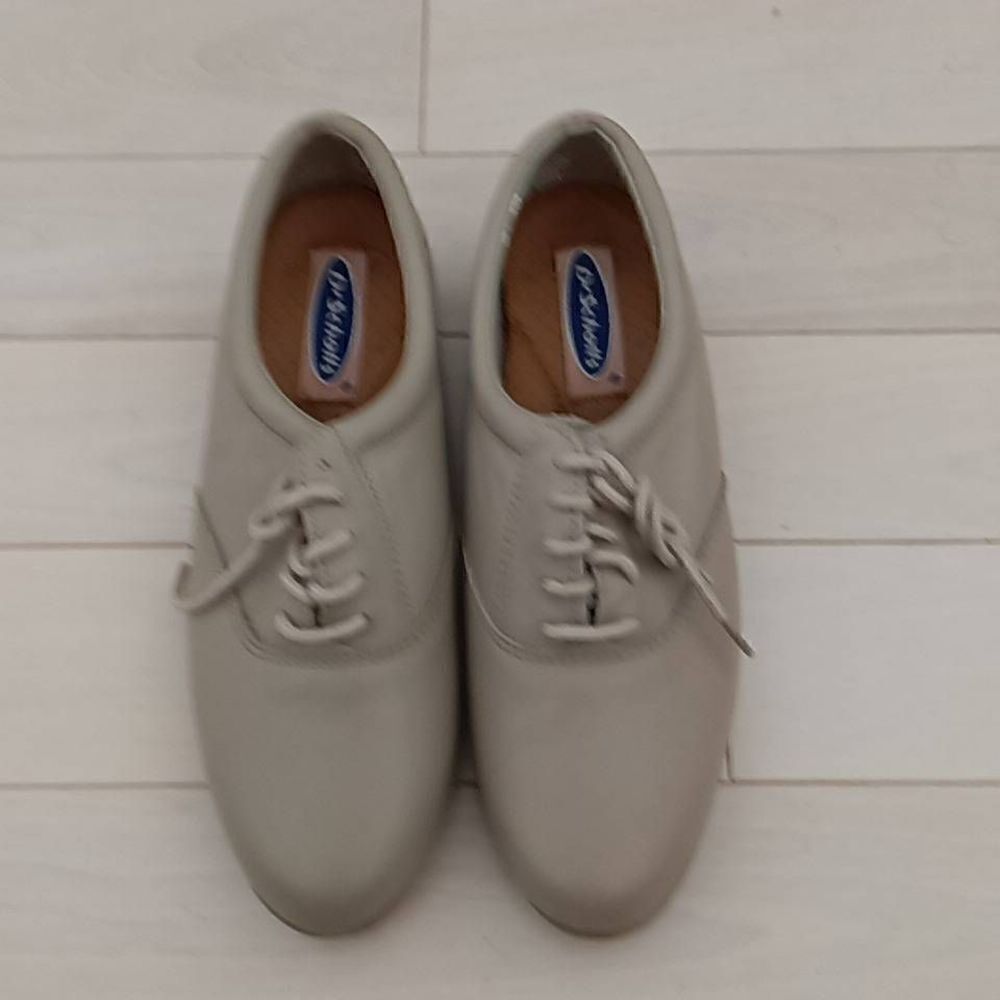 Dr. Scholl's Women's Leather Lace-up Low Top Oxford Shoes Gray Size 8M